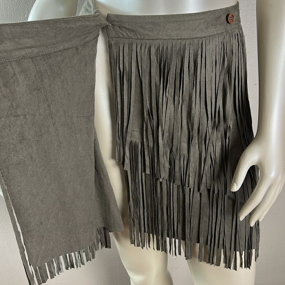 Women’s UMGEE soft fringe wrap skirt western fun medium M cowgirl - Picture 2 of 4
